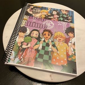 Original demon slayer notebook. Blank & character pages, 4 color sheets & more